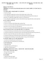 Đề cương ôn thi học kì 1 môn Toán lớp 12 năm 2022-2023 - Trường THPT Triệu Quang Phục