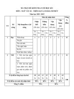 Đề kiểm tra ngữ văn 10 kết nối tri thức cuối học kì 1 word đề số (28)