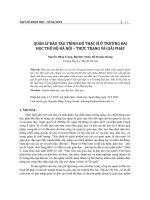 Quản lý đào tạo trình độ thạc sĩ ở trường Đại học Thủ đô Hà Nội – thực trạng và giải pháp