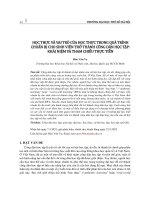 Học thực và vai trò của học thực trong quá trình chuẩn bị cho sinh viên trở thành công dân học tập: Khái niệm và tham chiếu thực tiễn