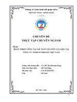 Hoàn thiện công tác kế toán nguyên vật liệu tại công ty tnhh sunhouse việt nam