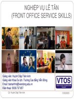 Slide bài giảng Nghiệp vụ lễ tân CHƯƠNG 4 ĐẶT PHÒNG (NHẬN ĐẶT PHÒNG)