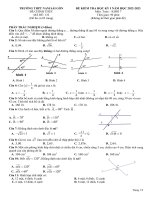 Đề thi học kì 1 môn Toán lớp 7 năm 2022-2023 có đáp án - Trường THCS Nam Sài Gòn