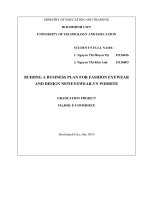 (Đồ án tốt nghiệp) Xây dựng kế hoạch kinh doanh sản phẩm Kính mắt thời trang và phát triển website bán hàng Neweyewear