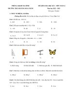 Đề thi học kì 1 môn Toán lớp 6 năm 2022-2023 có đáp án - Trường THCS Hoàng Hoa Thám