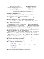 Đề thi học kì 1 môn Toán lớp 6 năm 2022-2023 - Trường THCS Nguyễn Văn Cừ