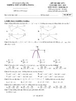 Đề thi học kì 1 môn Toán lớp 10 năm 2022-2023 - Trường THPT Lê Hồng Phong, Đắk Lắk