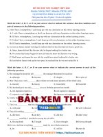 15  đề thi thử tn thpt 2023   môn tiếng anh   cụm trường phía nam hưng yên (bản word có lời giải chi tiết) image marked