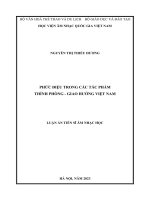 Phức điệu trong các tác phẩm thính phòng  giao hưởng việt nam