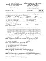 Đề thi học kì 1 môn Địa lí lớp 12 năm 2022-2023 - Trường THPT Lê Hồng Phong, Đắk Lắk