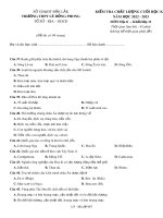 Đề thi học kì 1 môn Địa lí lớp 11 năm 2022-2023 - Trường THPT Lê Hồng Phong, Đắk Lắk