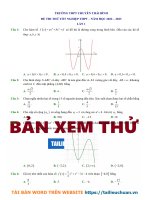 02  đề thi thử tn thpt 2023   môn toán   chuyên thái bình   lần 1 (bản word kèm giải) image marked