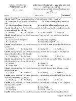 Đề thi học kì 1 môn Địa lí lớp 12 năm 2022-2023 - Trường THPT Lê Lợi, Quảng Trị