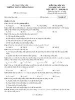 Đề thi học kì 1 môn Vật lí lớp 10 năm 2022-2023 - Trường THPT Lê Hồng Phong, Đắk Lắk