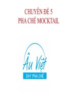 Bài giảng dạy pha chế CHUYÊN ĐỀ 5  PHA CHẾ MOCKTAIL