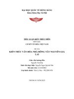 Tiểu luận cơ sở văn hóa việt nam đề tài kiến trúc văn hóa nhà rông tây nguyên gia lai