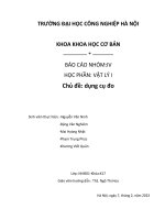 BÁO CÁO HỌC PHẦN VẬT LÝ I Chủ đề dụng cụ đo