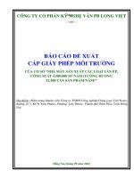 BÁO CÁO ĐỀ XUẤT CẤP GIẤY PHÉP MÔI TRƯỜNG CỦA CƠ SỞ “NHÀ MÁY SẢN XUẤT CÁC LOẠI VÁN ÉP, CÔNG SUẤT 4.500.000 M2/NĂM (TƯƠNG ĐƯƠNG 52.500 TẤN SẢN PHẨM/NĂM)