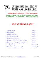 SỔ TAY HÀNG LẠNH