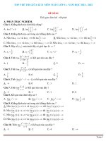 Bo 5 de thi giua ki 2 toan lop 11 co dap an