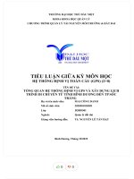 Tiểu luận đề tài tổng quan hệ thống định vị gps và xây dựng lịch trình di chuyển từ tỉnh bình dương đến tp sóc trăng