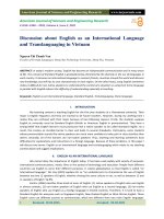 Discussion about english as an international language and translanguaging in vietnam