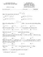 Đề thi thpt môn toán năm 2023 (31)