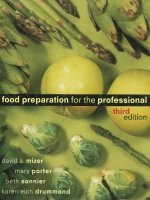 Ebook Food preparation for the professional (Third edition): Part 1
