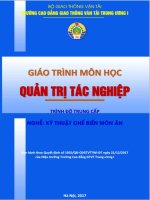 Giáo trình Quản trị tác nghiệp (Nghề Kỹ thuật chế biến món ăn  Trình độ Trung cấp)