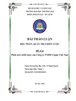 Thảo luận học phần quản trị chiến lược đề tài phân tích chiến lược của công ty tnhh uniqlo việt nam