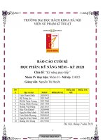 Báo cáo cuối kì chủ đề kỹ năng giao tiếp