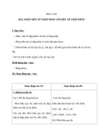 Giao an toan 5 bai nhan mot so thap phan voi mot so thap phan moi nhat cv5555