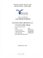 Tiểu luận môn học lập trình windows xây dựng phần mềm quản lý cửa hàng điện thoại