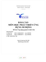 Báo cáo môn học phát triển ứng dụng di động đề tài ứng dụng quản lý sinh viên
