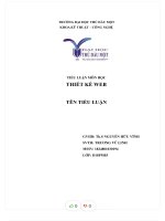 Tiểu luận môn học thiết kế web đề tài thiết kế website bán điện thoại di động