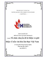 BÁO CÁO GIỮA KỲ MÔN KỸ NĂNG XÂY DỰNG KẾ HOẠCH đề tài tổ chức chuyến đi từ thiện và giới thiệu về nền văn hóa ẩm thực việt nam