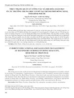 Thực trạng quản lý công tác xã hội hóa giáo dục ở các trường trung học cơ sở tại thành phố Đồng Xoài, tỉnh Bình Phước