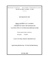 Luận văn thạc sĩ quản trị nhân lực tạo động lực lao động cho đội ngũ nhân viên kinh doanh tại tổng công ty cổ phần bảo hiểm quân đội