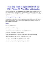 Tóm tắt ý chính do người khác trình bày sgk 7 trang 94   văn chân trời sáng tạo