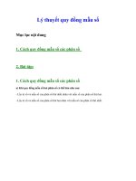 Lý thuyết quy đồng mẫu số