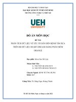 Đồ án phân tích dữ liệu về yếu tố dẫn đến bệnh tim dựatrên bộ dữ liệu heart disease bằng phần mềm orange