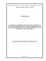 Luận văn thạc sĩ quản trị nhân lực tạo động lực lao động cho nhân viên làm việc tại các trạm thu phí, công ty trách nhiệm hữu hạn một thành viên quản lý và khai thác đường ô tô cao tốc hà nội – hải phòng