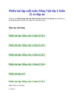 Phiếu bài tập cuối tuần tiếng việt lớp 4 tuần 22 có đáp án