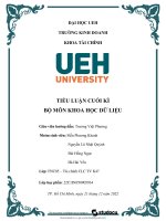 Tiểu luận bộ môn khoa học dữ liệu