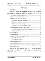 Chuyên đề thực tập tốt nghiệp tình hình đầu tư và quản lý hoạt động đầu tư và quản lý hoạt động đầu tư của công tu cổ phần chứng khoán bảo việt
