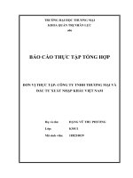 Báo cáo thực tập khoa Quản trị nhân lực tại Công ty trách nhiệm hữu hạn thương mại và đầu tư xuất nhập khẩu việt nam (cocolux)