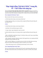 Thực hành tiếng việt bài 4 sgk 7 trang 86, 87   văn chân trời sáng tạo