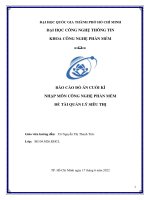 Đồ án nhập môn công nghệ phần mềm ĐỀ TÀI QUẢN LÝ SIÊU THỊ