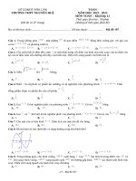 ĐÊ ÔN THI THPTQG MÔN TOÁN LỚP 12