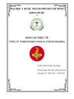 Báo cáo thực tế công ty tnhh international united pharma